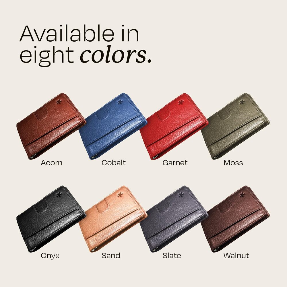 9831 Full Grain Leather Wallet with RFID Blocking & Money Clip - Minimalist - Picture 8 of 9